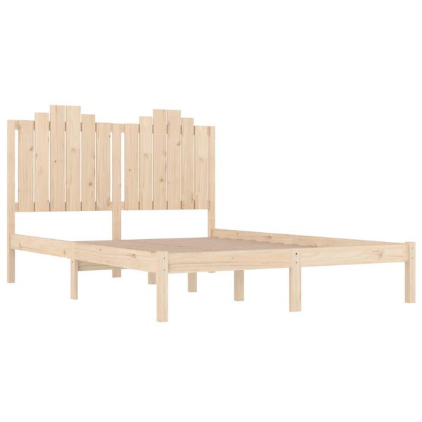 vidaXL Bed Frame without Mattress Solid Wood 200x200 cm (810037+818490)
