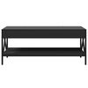 vidaXL Coffee Table with Infinity LED Black 90x50x38 cm