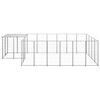 vidaXL Dog Kennel Silver 8.47 m² Steel