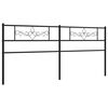 vidaXL Metal Replace Headboard Black 180 cm