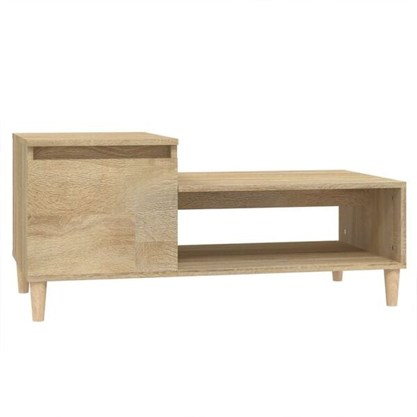 vidaXL Coffee Table Sonoma Oak 100x50x45 cm Engineered Wood