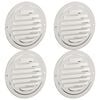 vidaXL Air Vent Covers 4 pcs Silver 80 mm Stainless Steel