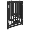 vidaXL Dog Gate with Door Foldable 6 Panels Black 300 cm Solid Wood Fir