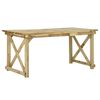 vidaXL Outdoor Dining Table | Green | Green treated pinewood | 160 x 79 x 75 cm
