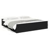 vidaXL Bed Frame with Drawers without Mattress Black 180x200 cm Super King