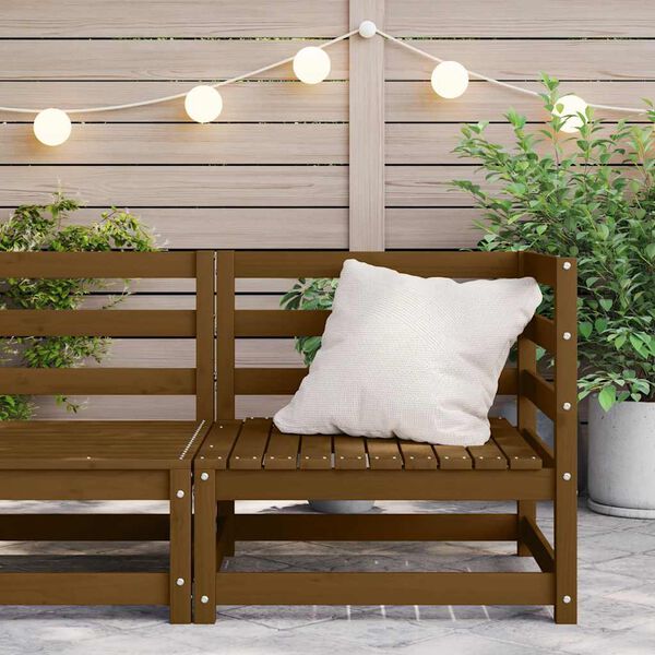 vidaXL Garden Corner Sofa Honey Brown Solid Wood Pine