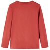Kids' T-shirt with Long Sleeves Burnt Red 116