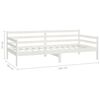 vidaXL Day Bed without Mattress White Solid Wood Pine 90x200cm