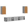 vidaXL TV Cabinet Set Wall-mounted 5 pcs Grey Sonoma Engineered Wood
