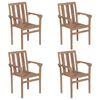 vidaXL Stackable Garden Chairs 4 pcs Solid Teak Wood