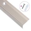 vidaXL Stair Nosings in L-shape 15 pcs Aluminium 100 cm Champagne