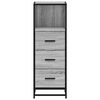 vidaXL Bathroom Cabinet Grey Sonoma 35x37.5x100 cm Engineered Wood