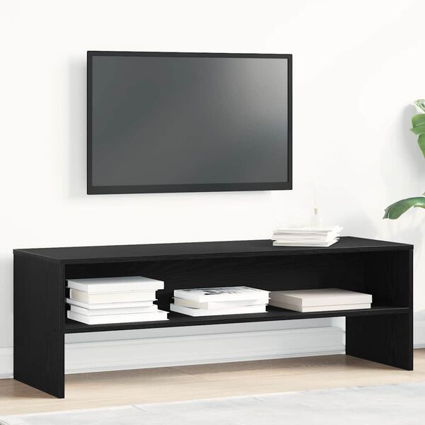 vidaXL TV Cabinet Black Oak 120x40x40 cm Engineered Wood