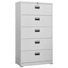 vidaXL Filing Cabinet Light Grey 90x46x164 cm Steel