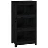 vidaXL Book Cabinet Black 50x35x97 cm Solid Wood Pine