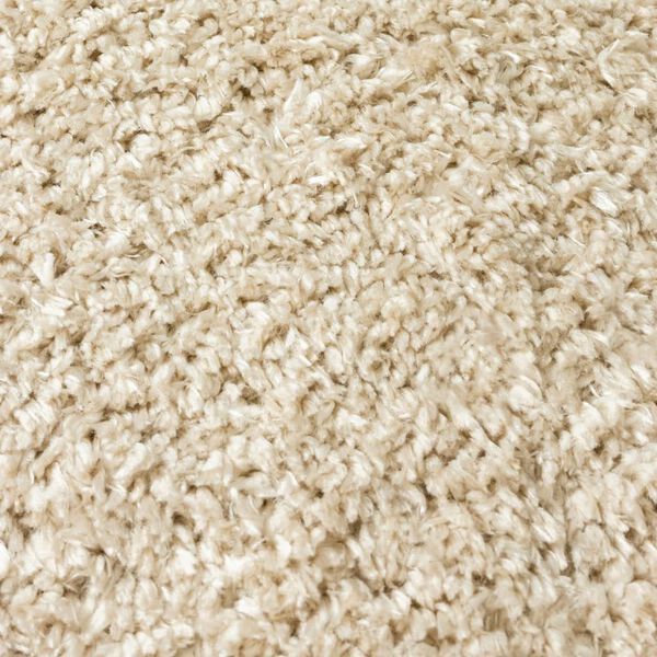 vidaXL High Pile Shaggy Rug Beige 160x230 cm 50 mm