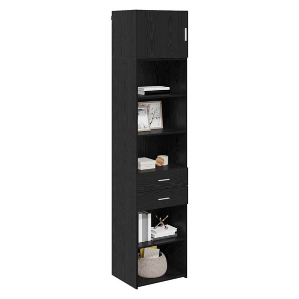 vidaXL Highboard Black Oak 50 x 42.5 x 225 cm Engineered Wood