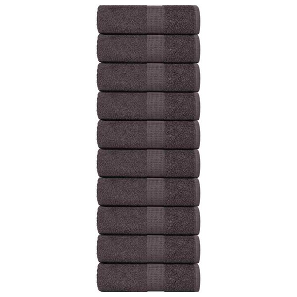 vidaXL Guest Towels "FROGN" 10 pcs Anthracite 30x50 cm 360 gsm