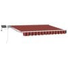 vidaXL Manual Awning Frame with LEDs Orange, Black and White 3.5 x 2 m