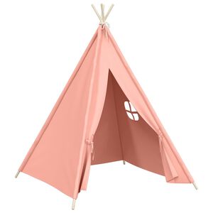 vidaXL Children Teepee Tent with Bag Peach Skin Pink 120x120x150 cm