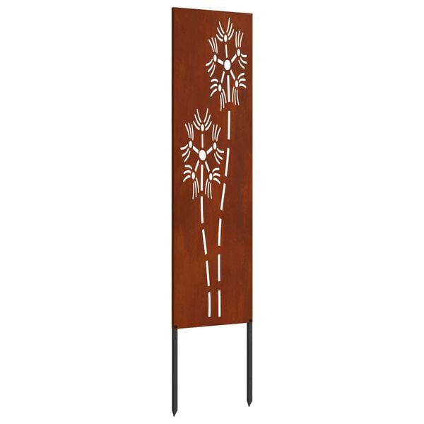 vidaXL Garden Privacy Screen Rusty 32 x 140 cm Weathering steel