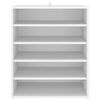 vidaXL Shoe Cabinet White 60x35x70 cm Engineered Wood