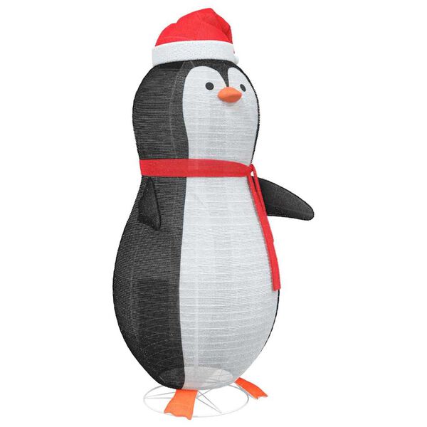 vidaXL Snow Penguin Figure Warm White 78 x 88 x 180 cm Fabric
