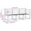 vidaXL Outdoor Sofa Set 3 pcs Natural Solid Acacia Wood