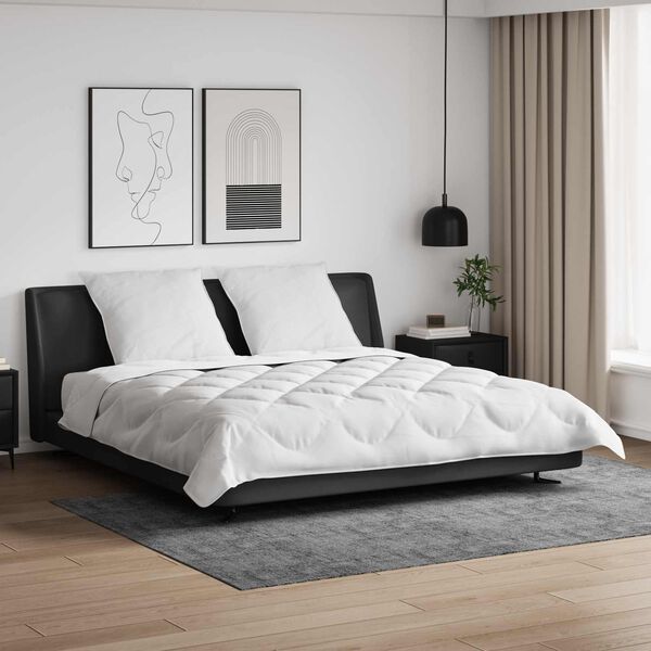 vidaXL Duvet with Pillows with Pillow 3 pcs White Microfiber