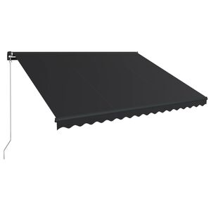 vidaXL Manual Retractable Awning 450x300 cm Anthracite