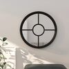 vidaXL Mirror Black 40x4 cm Iron Round for Indoor Use