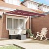 vidaXL Manual Retractable Awning Burgundy 300x250 cm