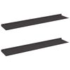 vidaXL Floating Shelf 2 pcs Black 100 x 18 x 2.5 cm Steel