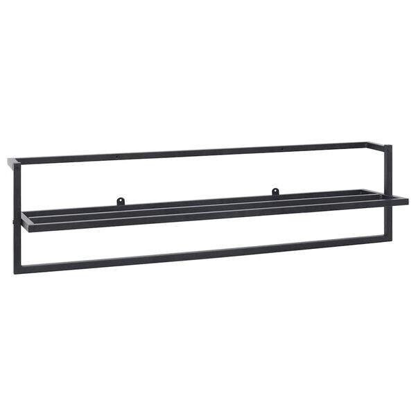 vidaXL Towel Rack Black 95x25x22 cm Iron