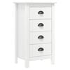 vidaXL Sideboard | White | Solid pine wood | Compact | Sideboard | Rectangular