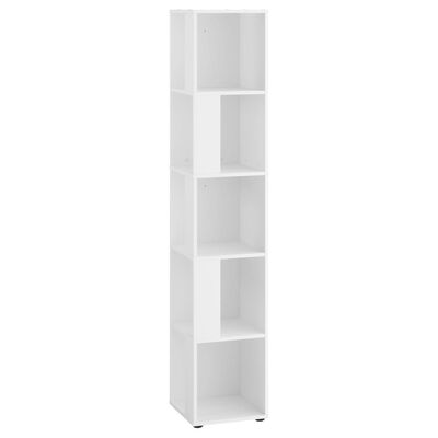 FMD Corner Shelf with 10 Side Compartments White