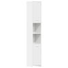 vidaXL Bathroom Cabinet High Gloss White 30x30x183.5 cm Engineered Wood