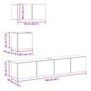 vidaXL TV Cabinet Set Wall-mounted 3 pcs Old Wood Engineered Wood