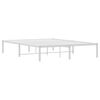 vidaXL Metal Bed Frame without Mattress White 135x190cm