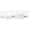 vidaXL 7 Piece Garden Sofa Set White Solid Wood Pine