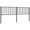 vidaXL Metal Headboard Black 193 cm
