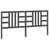 vidaXL Bed Headboard Grey 206x4x100 cm Solid Wood Pine