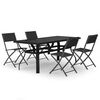 vidaXL Garden Dining Set | Grey and Black