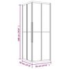 vidaXL Shower Cabin Frosted ESG 70x70x180 cm Black