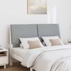 vidaXL Upholstered Headboard Light Grey 150 cm Solid Pine Wood