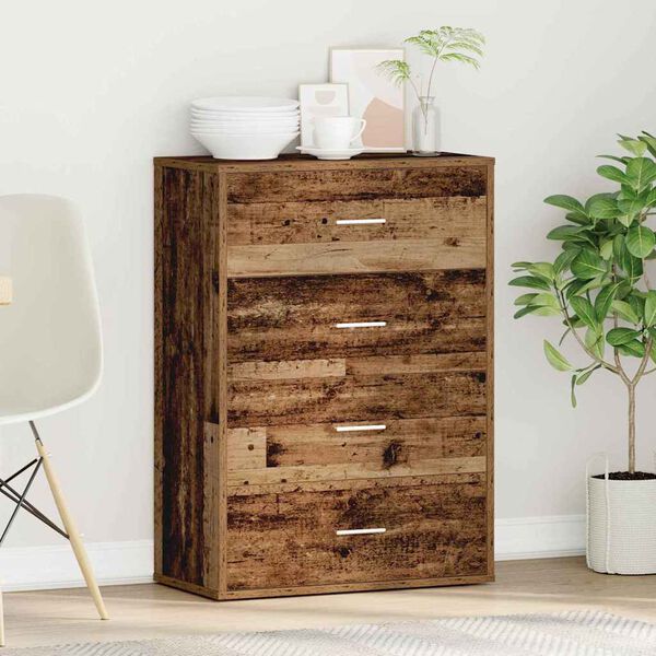 vidaXL Sideboard with Drawer Old Wood 60 x 31 x 84 cm Engineered Wood