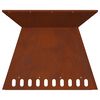 vidaXL Fire Pit Brown 60 x 60 x 50 cm Weathering Steel