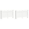 vidaXL Radiator Covers 2 pcs White 152x19x81.5 cm MDF