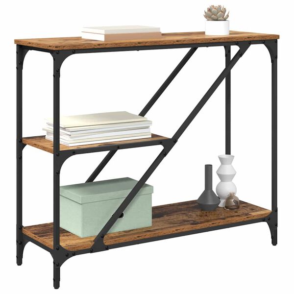 vidaXL Console Table Old Wood 88.5 x 30 x 75 cm Engineered Wood