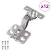 vidaXL Hinge 12 pcs Nickel 85 x 52.5 x 9.5 mm Iron